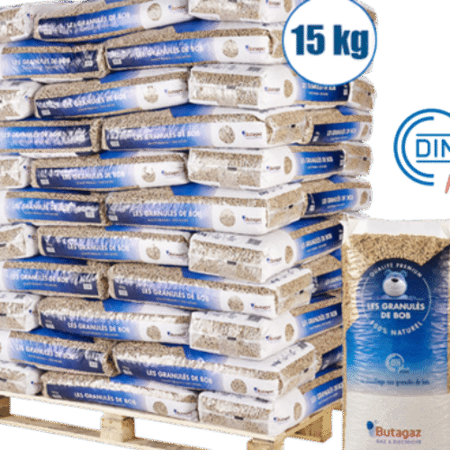 Palette de granulés de bois pellets 66 sacs de 15kg