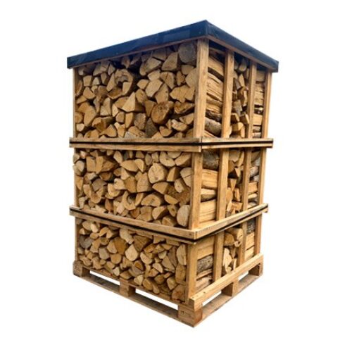 Palette de bois Premium XL – 50 cm – Extra sec – 2,3 stères (équiv. 2,7 stères air libre)